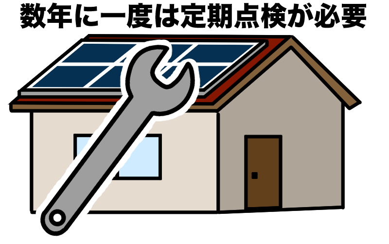 数年に一度は点検が必要になる太陽光発電