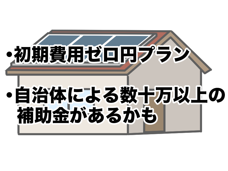 0円プランや自治体の補助金