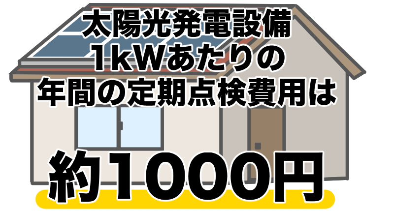 太陽光発電設備、年間運転維持費は1kwあたり1000円