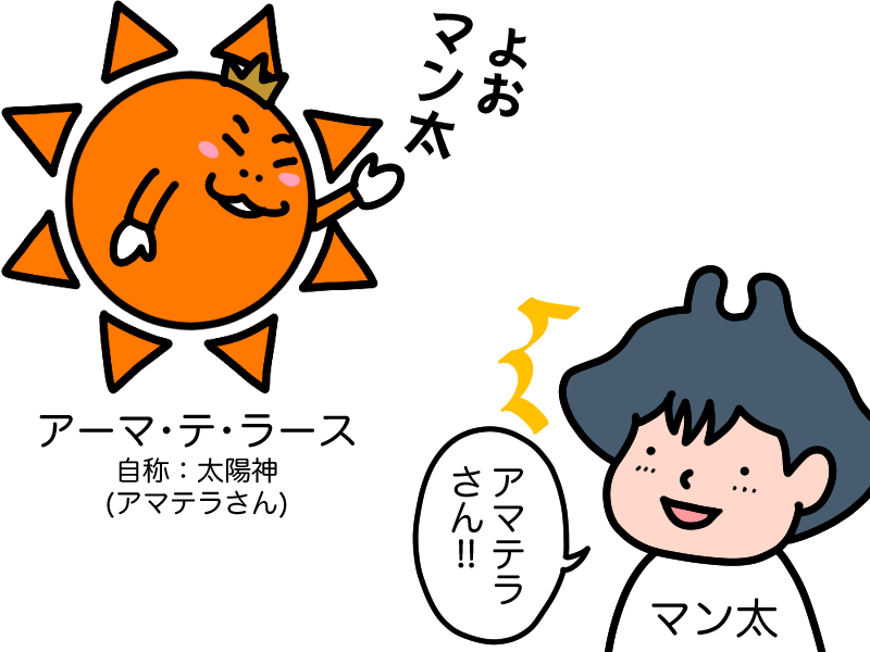 アマテラさんとマン太