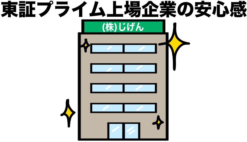 東証プライム上場企業の安心感
