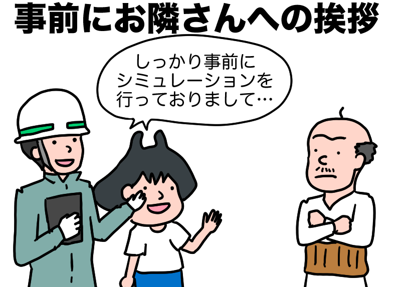 事前に隣家への説明